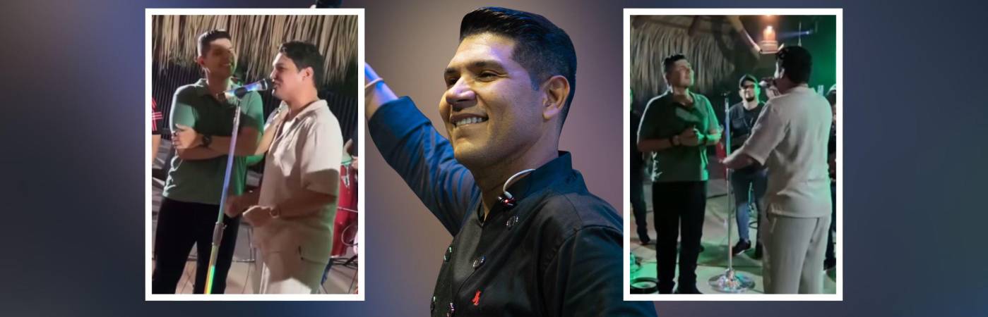 El cantante y su agrupación se encontraban en Sincelejo, Sucre, realizando un toque donde, incluso, se encontraron con Elder Dayán Díaz. FOTOS: CAPTURA DE VIDEO IG @SOYQUINTOPODER Y @KBETOZULETA 
