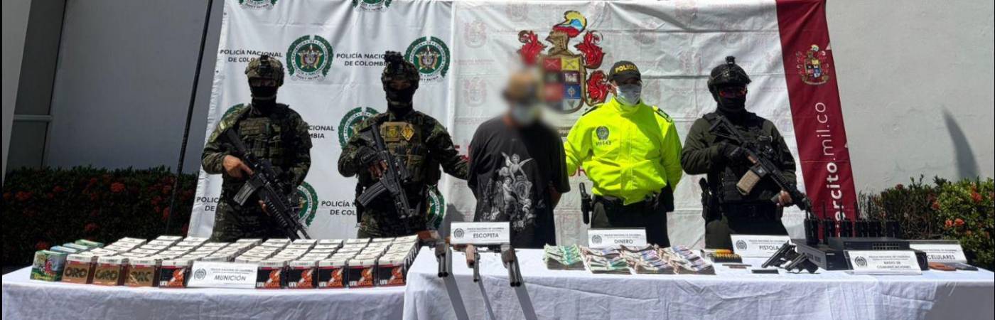 Javier Arias ya fue dejado a disposición de la Fiscalía. FOTO: CORTESÍA POLICÍA NACIONAL