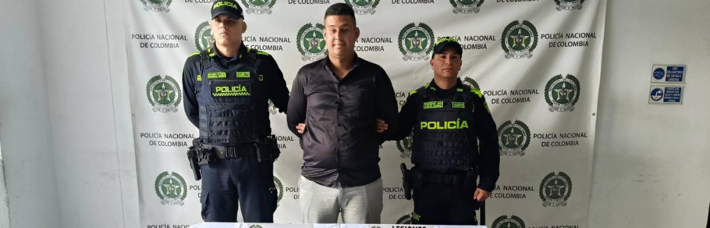 Brayan Cortés, presunto responsable de agredir a guarda de seguridad en Itagüí. FOTO: CORTESÍA ALCALDÍA DE ITAGÜÍ