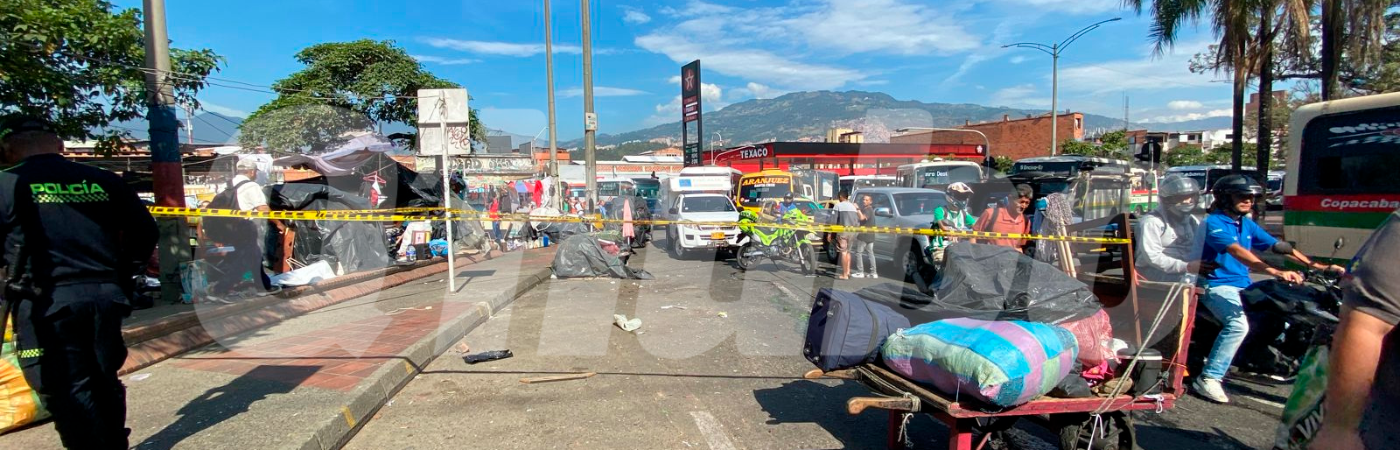 El lugar del ataque fue acordonado por las autoridades. /FOTO: ANDRÉS FELIPE OSORIO GARCÍA