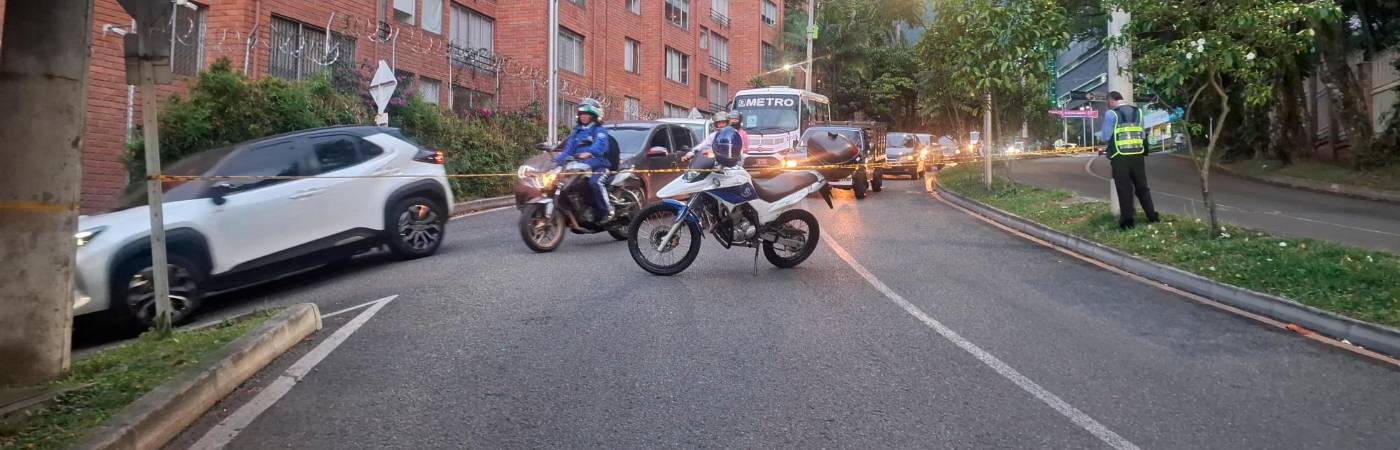 EN FOTOS: Accidente en Envigado, su pareja falleció, pero él se salvó 