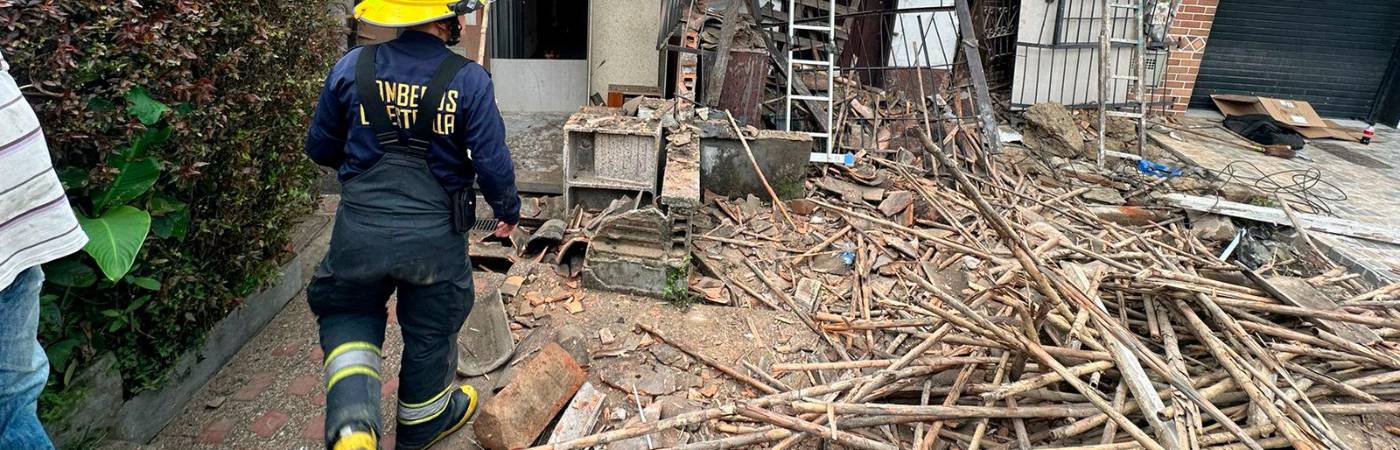 Así quedó la casa impactada. 