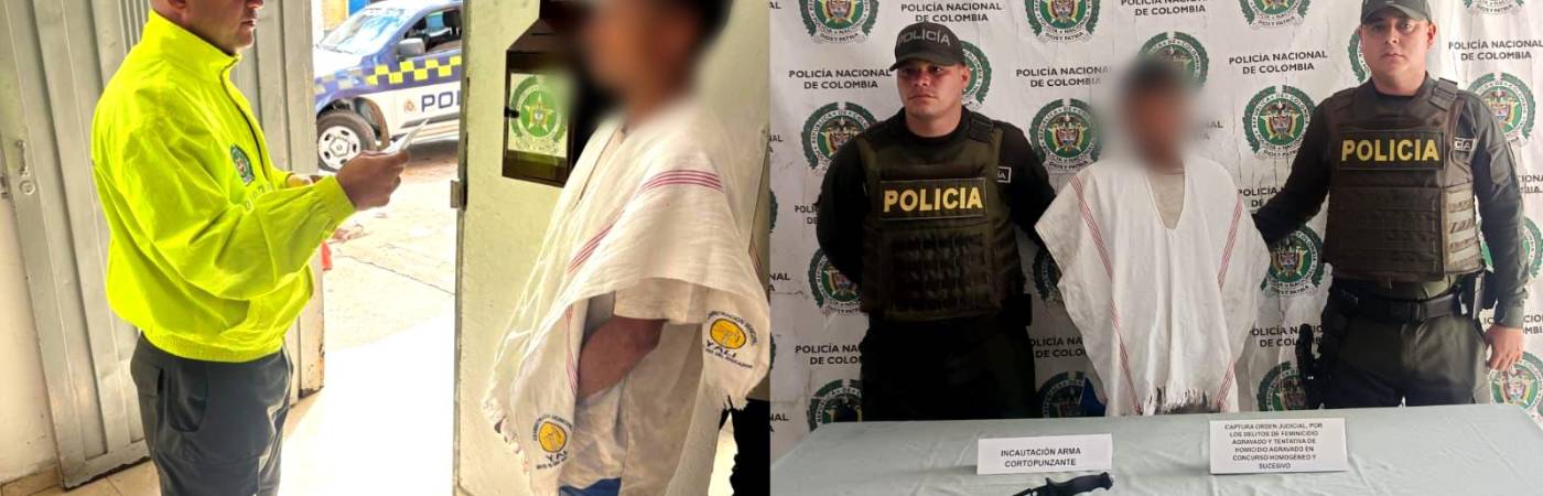 Captura del presunto responsable de matar a su propia esposa y herir a sus dos hijos en Yalí, Nordeste antioqueño. FOTO: CORTESÍA DEPARTAMENTO DE POLICÍA ANTIOQUIA