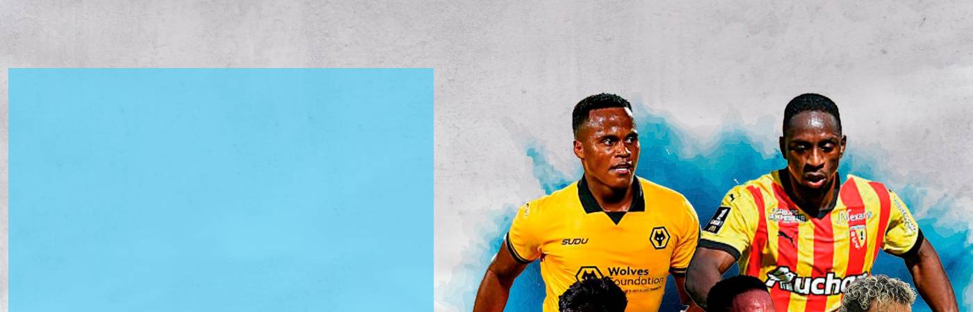 Jhon Arias y Deiver Machado (arriba), Juan Camilo Hernández, Yerry Mina y Luis Díaz (abajo) son algunos de los referentes colombianos en ligas top. /FOTO: GETTY Y BAYERN