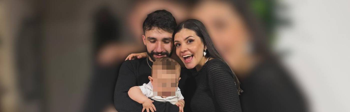 Juan Felipe Giraldo, Natalia Patiño y su hijo de dos años. FOTO DE INSTAGRAM @ NASH_P29