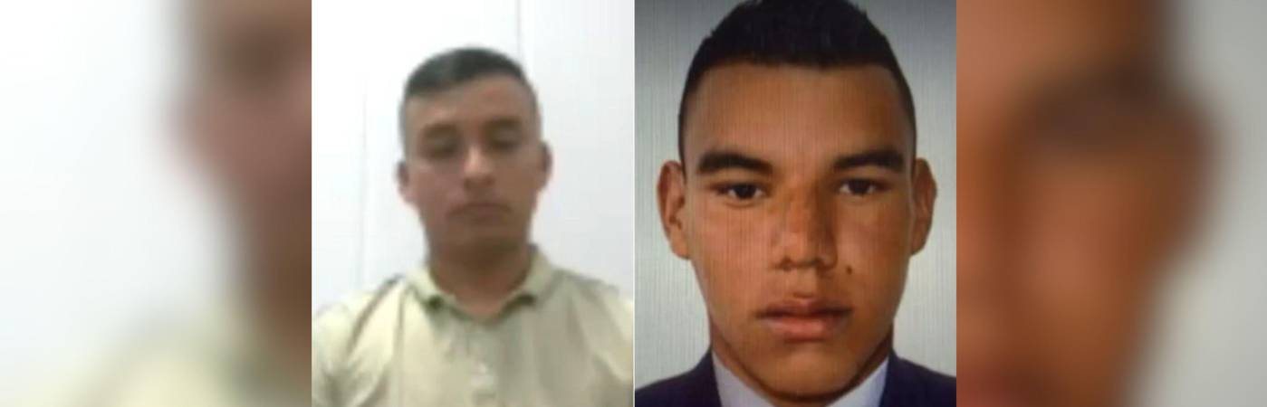 El teniente del Ejército Leider Ortiz Ortiz (izq.), condenado por homicidio y tortura, y Esneider Flórez Manco (der.), la víctima. FOTOS: CORTESÍA