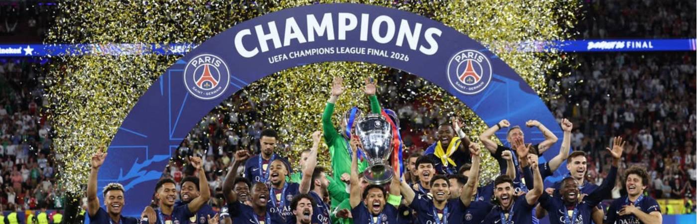 Paris Saint-Germain, vigente campeón de la Uefa Champions League 2026. FOTO: IG @CHAMPIONSLEAGUE