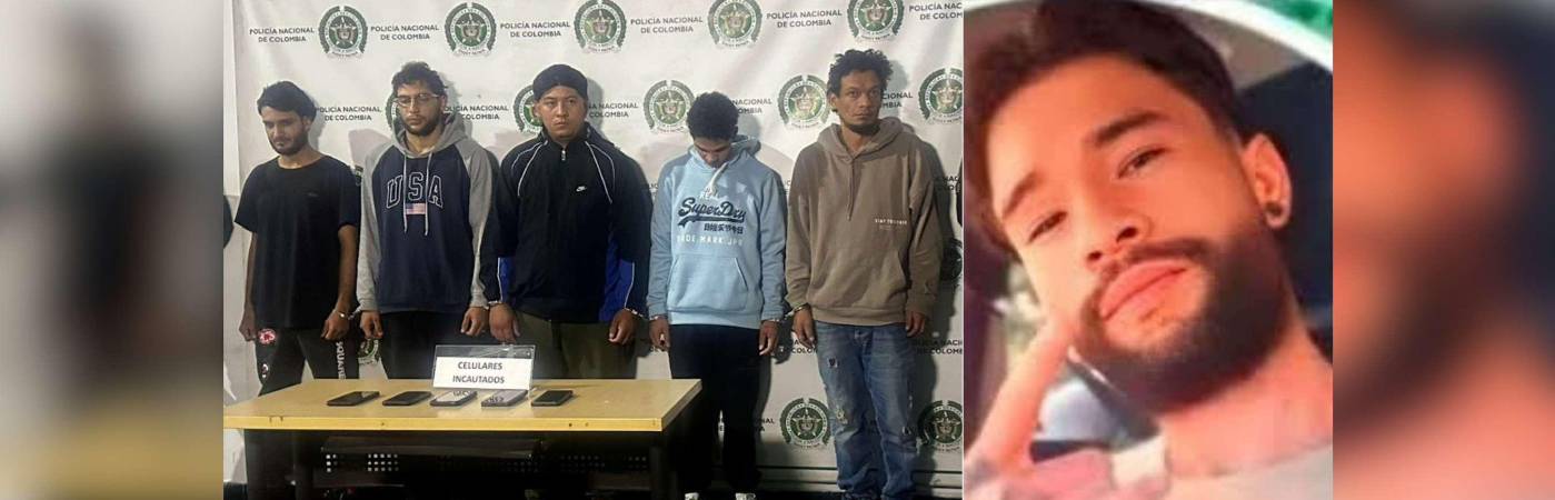 A la izquierda: los presuntos delincuentes. A la derecha: Brayan Montoya García, una de las víctimas. /FOTOS: CORTESÍA