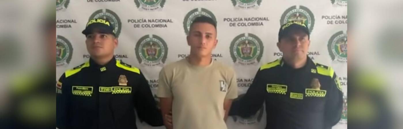 Rubén Emilio Bustamante García, alias Care Vieja, fue capturado en San Jerónimo. FOTO: CAPTURA DE VIDEO TELEMEDELLÍN