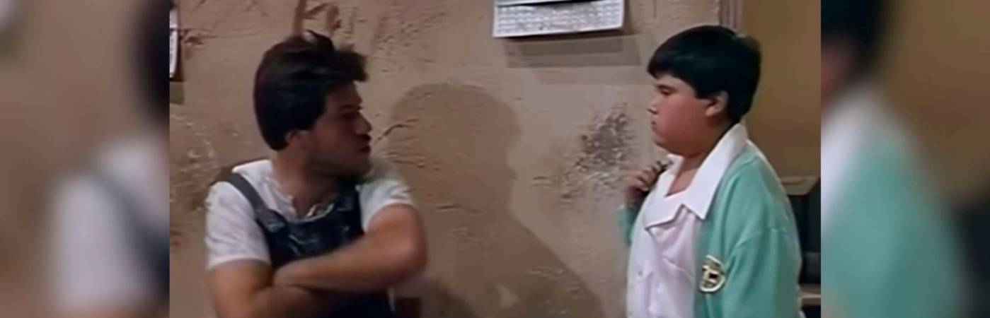 Arturo García y Jorge Granillo caracterizados como Ramón y Jaime Palillo en una escena de Carrusel. /FOTO: CAPTURA DE VIDEO