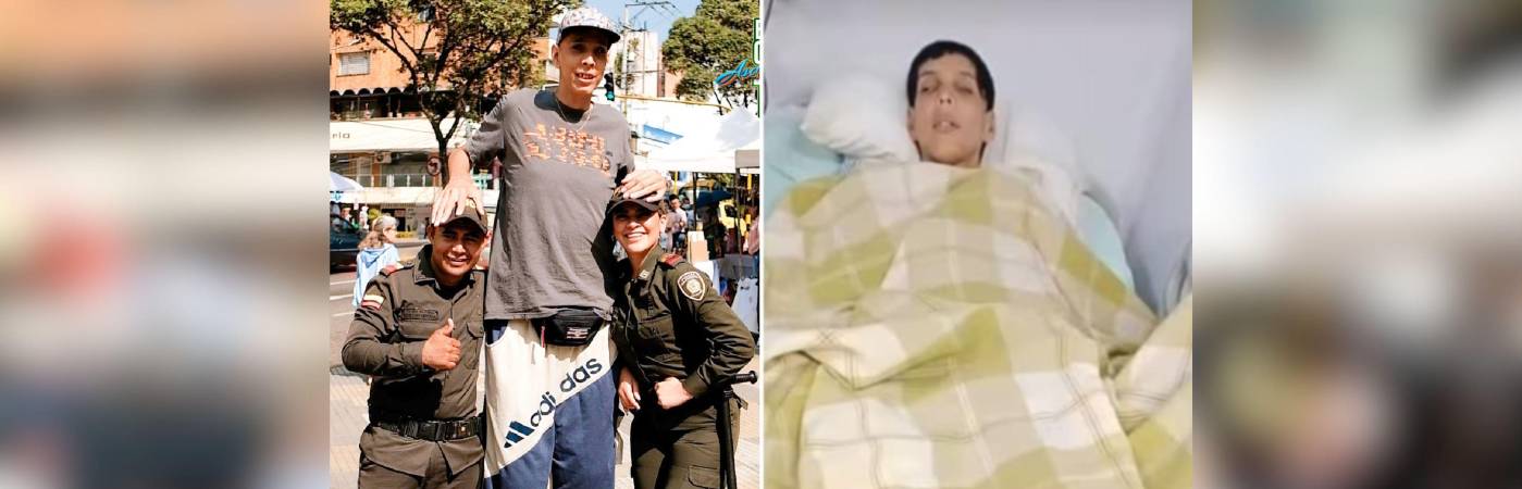 Él es Asdrúbal Herrera Mora, el hombre más alto de Colombia. FOTOS: TOMADAS DE FACEBOOK EL GIGANTE ASDRUBAL