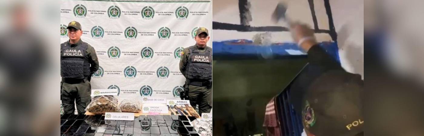 El Gaula se metió a la cárcel El Pedregal y pilló las caletas con celulares