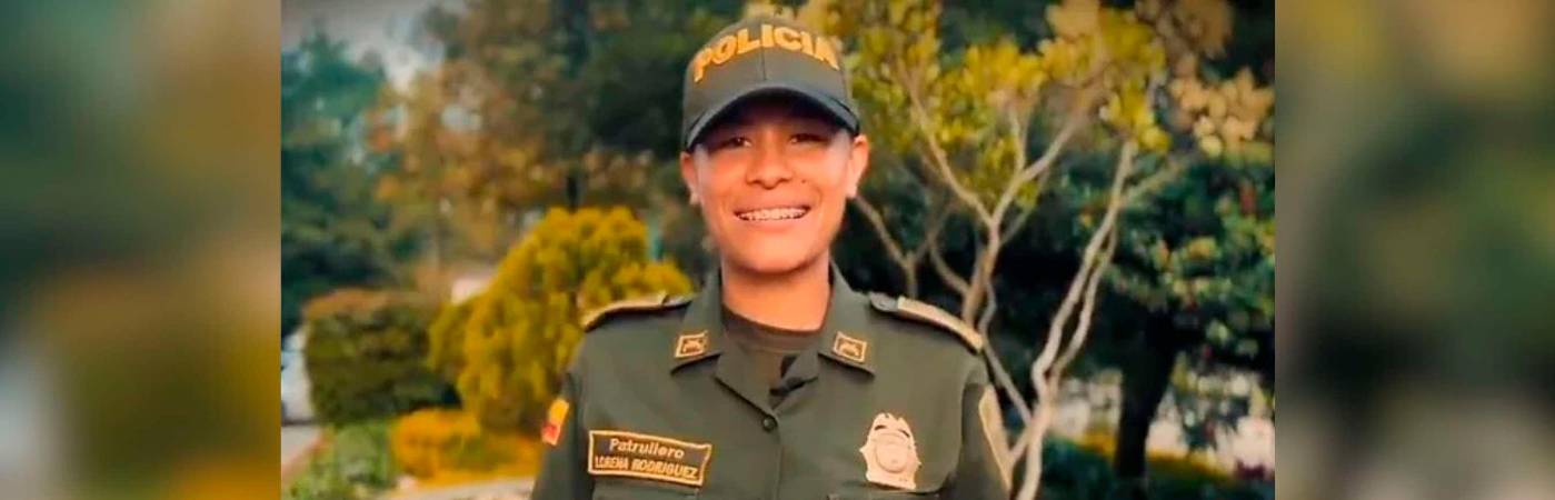 La patrullera Karen Lorena. /FOTO: REDES SOCIALES