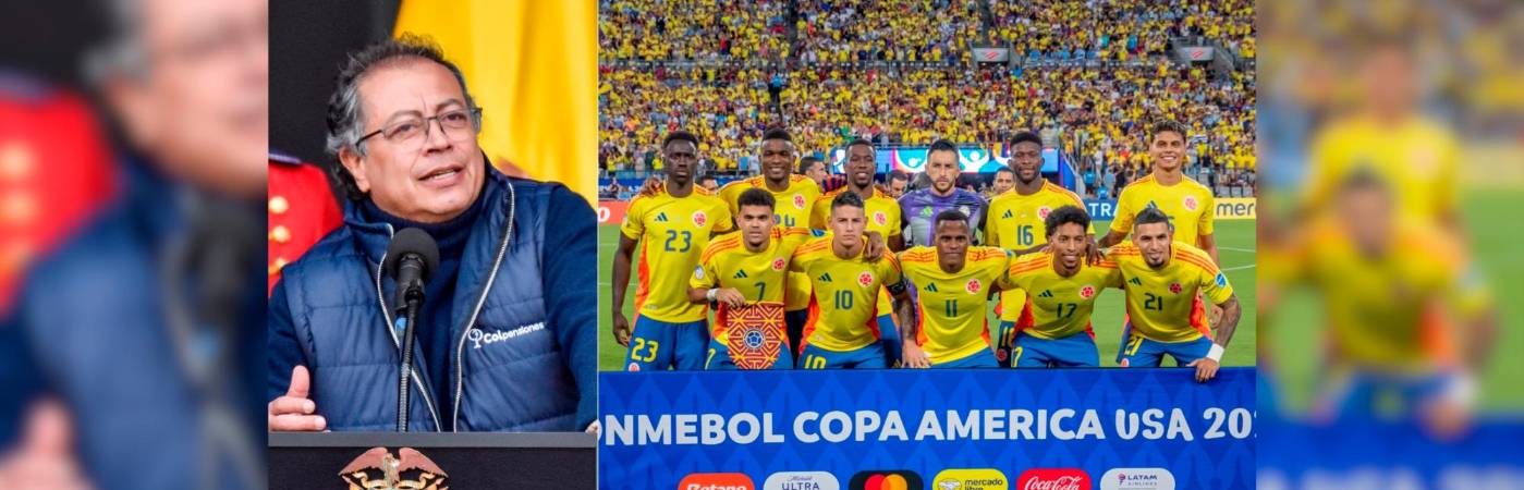 El presidente Gustavo Petro y la Selección Colombia. /FOTO: COLPRENSA Y JUAN ANTONIO SÁNCHEZ