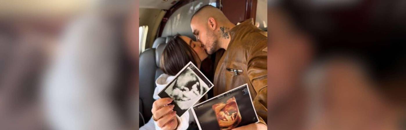 Paola Jara y Jessi Uribe al confirmar que están esperando a su primer hijo. /FOTO: CAPTURA DE VIDEO