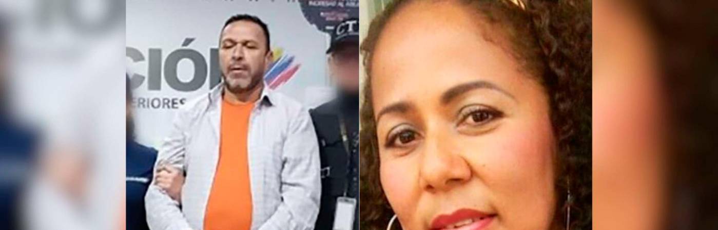 Izquierda: Henry Carreño al ser extraditado a Colombia. Derecha: Marly Moreno Causil, la víctima. /FOTOS: CORTESÍA