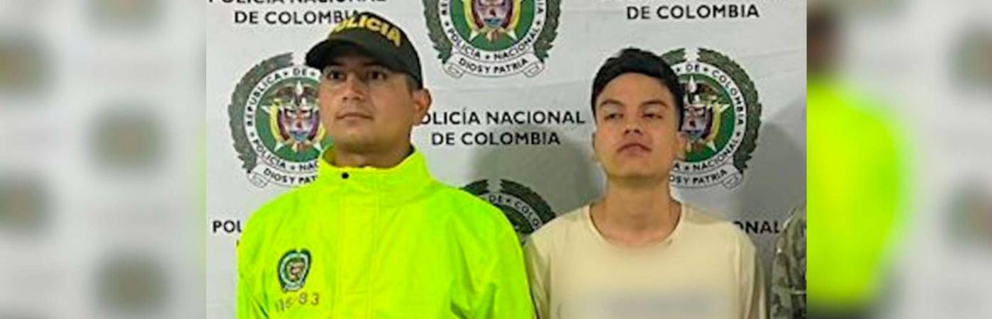 Mateo Tavera Pineda tras ser capturado por la Policía. /FOTO: CORTESÍA