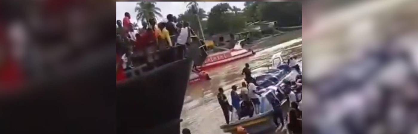 El momento del naufragio. FOTO: REDES SOCIALES