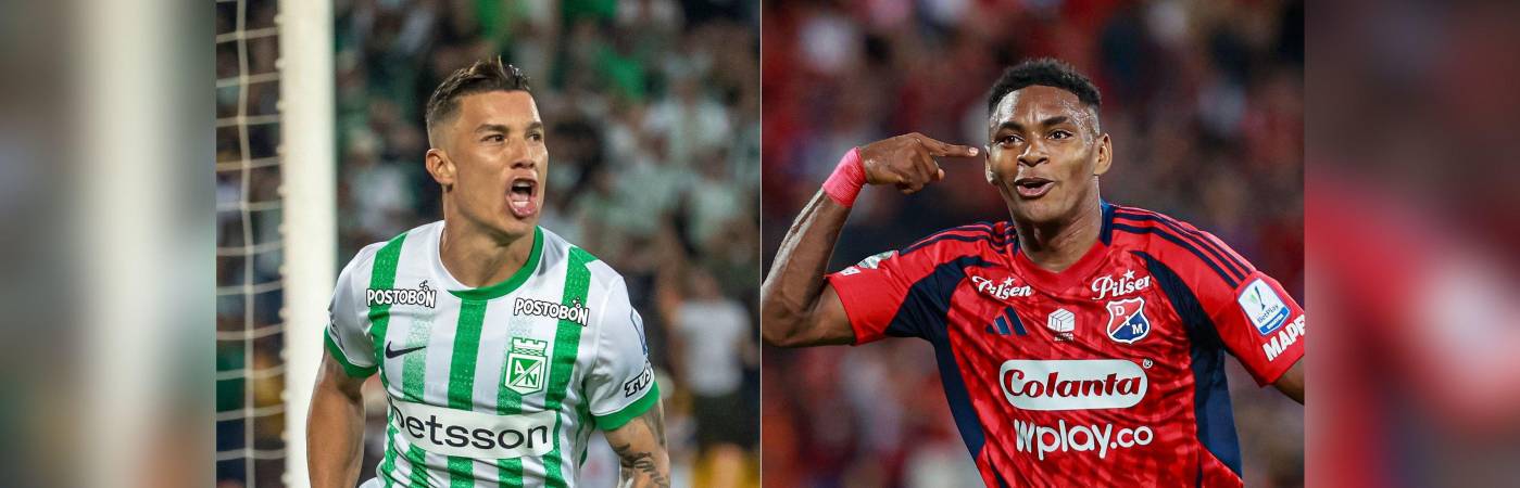 Matheus Uribe (izq.) y Brayan León (der.) son dos jugadores claves para sus equipos en este clásico. FOTO: JUAN ANTONIO SÁNCHEZ Y MANUEL SALDARRIAGA