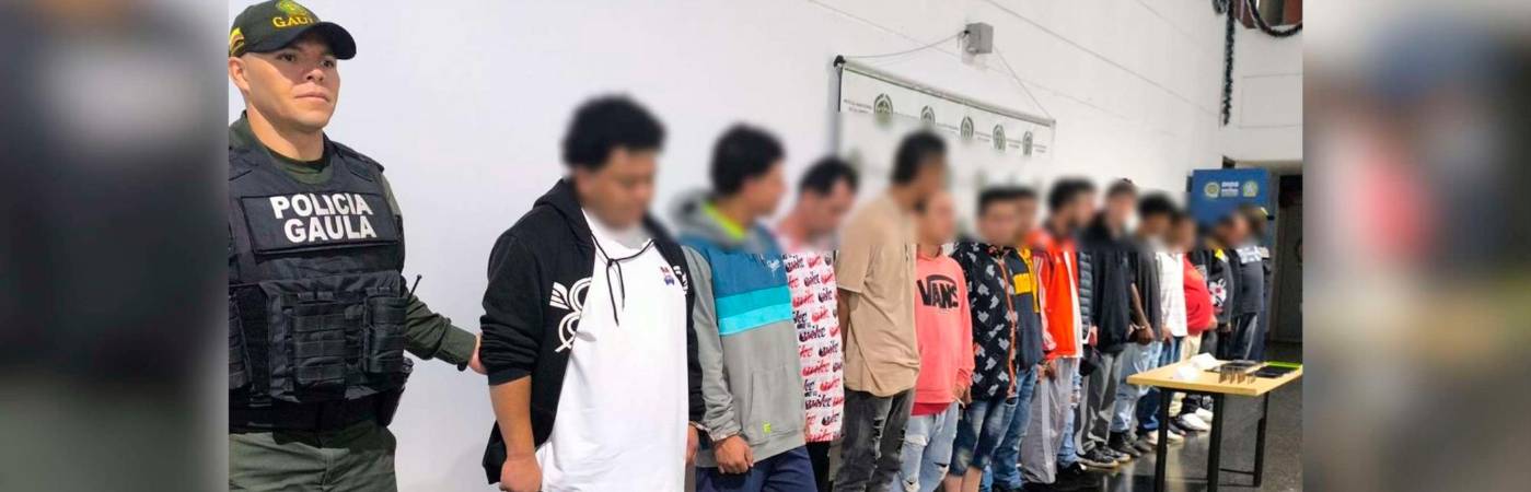 Los capturados. /FOTO: POLICÍA NACIONAL