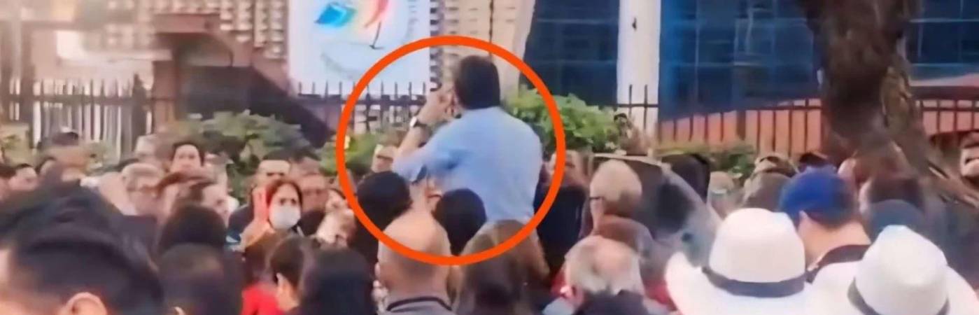 Momento del atentado contra Miguel Uribe Turbay. /FOTO: CAPTURA DE VIDEO