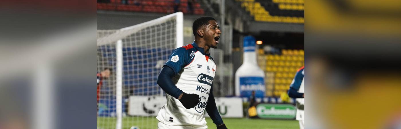 Yony González abrió el marcador para Independiente Medellín. FOTO: CORTESÍA - DIM