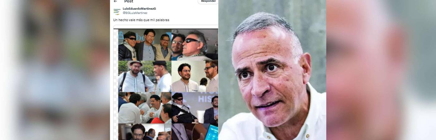 Luis Eduardo Martínez, secretario de Seguridad de Antioquia. /FOTOS: CAPTURA DE PANTALLA Y JAIME PÉREZ