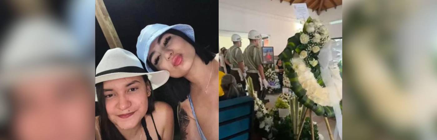 Las primas Angie Manuela y María José fueron despedidas en el cementerio San Pedro. FOTOS: CORTESÍA Y CAPTURA DE VIDEO