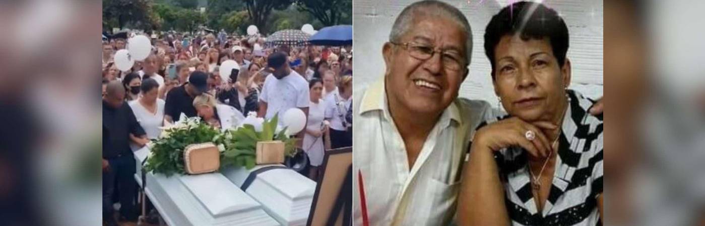 Funeral de los esposos Pedro Sánchez y Lilia Mazo. /FOTOS: CAPTURA DE VIDEO Y CORTESÍA