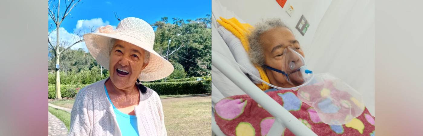 María Rubiela Gómez tenía 76 años. Tras fracturarse la cadera, permaneció acostada y desarrolló úlceras que luego se infectaron. La infección comprometió sus riñones. FOTO: CORTESÍA FAMILIA