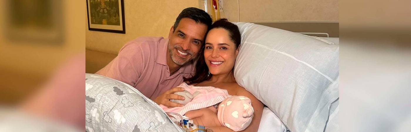 Jorge Cárdenas, Ana Lucía Domínguez e hija. /FOTO: INSTAGRAM @analuciado