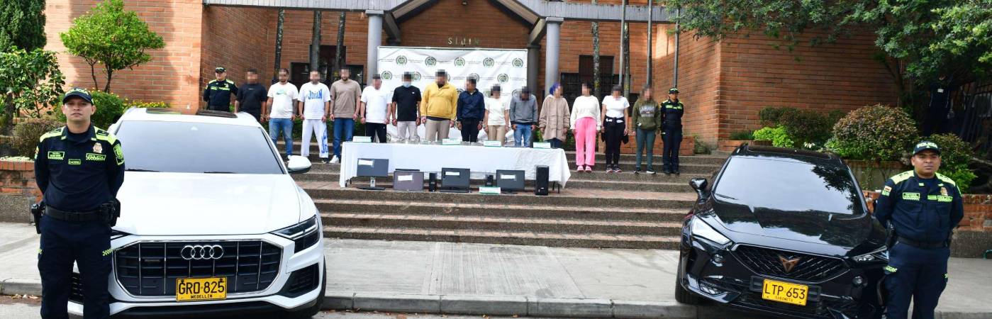El dinero logrado por el grupo delincuencial era movilizado a través de 7 empresas fachada. /FOTO: POLICÍA NACIONAL