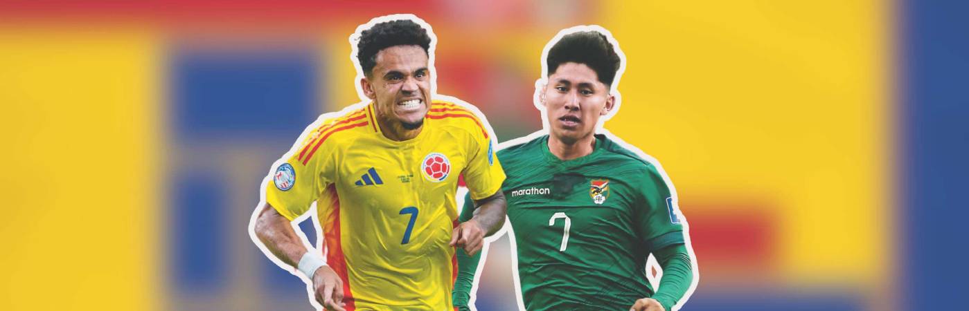 Luis Díaz (izq.) y Miguel Terceros (der.) son los más valiosos de las nóminas de Colombia y Bolivia, respectivamente. /FOTO: JUAN ANTONIO SÁNCHEZ Y GETTY