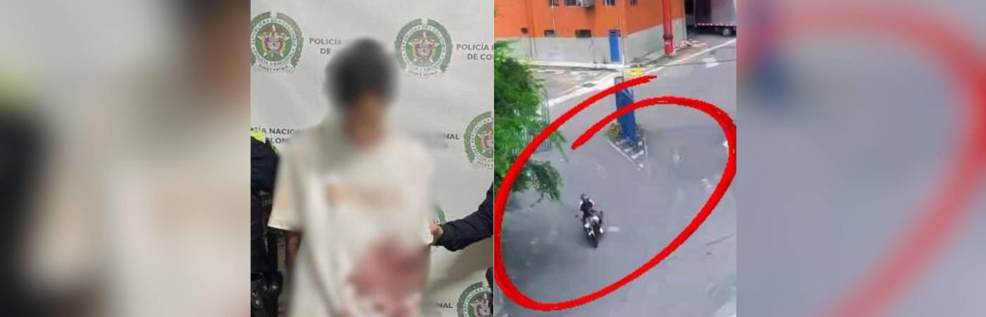 El capturado y el momento de la fuga. FOTOS: POLICÍA NACIONAL Y CAPTURA DE VIDEO