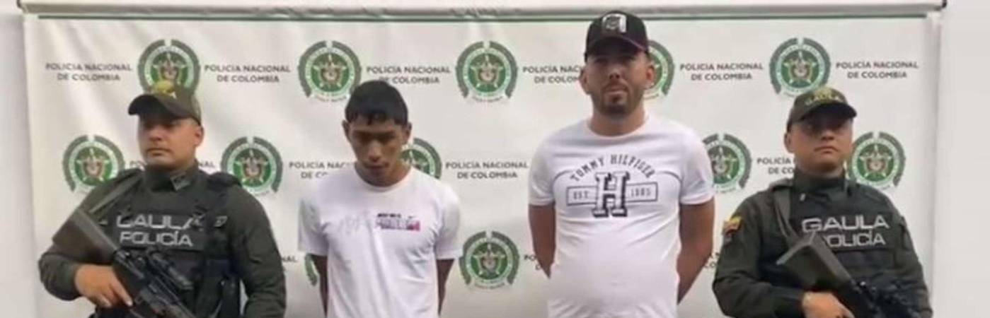 Alias Álex y alias Luissito tras ser capturados. / FOTO: CAPTURA DE VIDEO