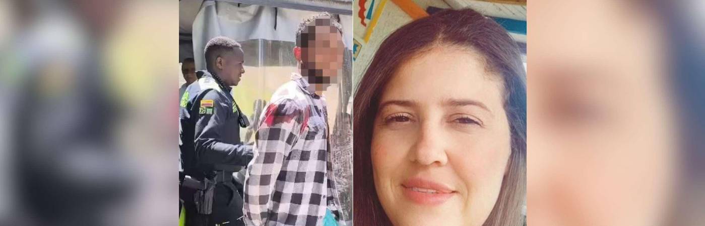 Ángel David González Castro, tras ser capturado, y Luz Viviana Hernández Aguilar. /FOTOS: CORTESÍA