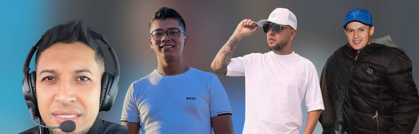 De izquierda a derecha: Óscar Marín, Weisman Mora, Juan Manuel Rodriguez y Jefferson Osorio. FOTOS: REDES SOCIALES