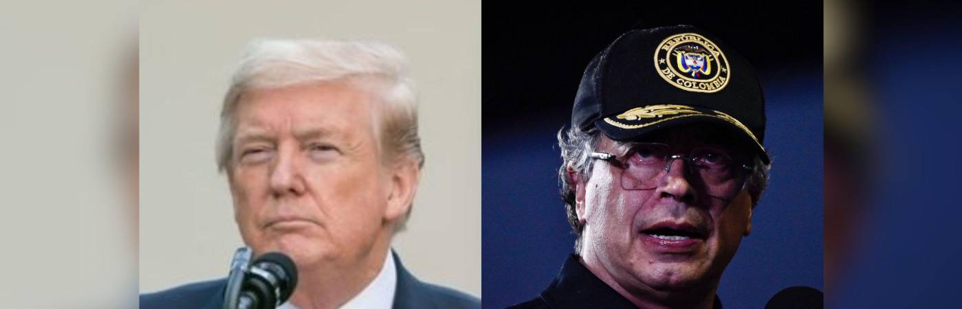 Donald Trump, presidente de Estados Unidos, y Gustavo Petro, presidente de Colombia. FOTOS: COLPRENSA