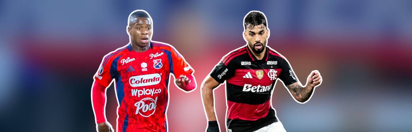 El volante Halam Loboa (izq.) es el jugador mejor cotizado del Medellín y Lucas Paquetá (der.) es el jugador mejor tasado del Flamengo, vigente campeón de la Libertadores. FOTOS: JUAN ANTONIO SÁNCHEZ E INSTAGRAM @lucaspaqueta