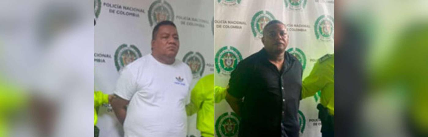 Ellos son alias Pechibola (izquierda) y alias Cara negra (derecha). /FOTO: POLICÍA NACIONAL
