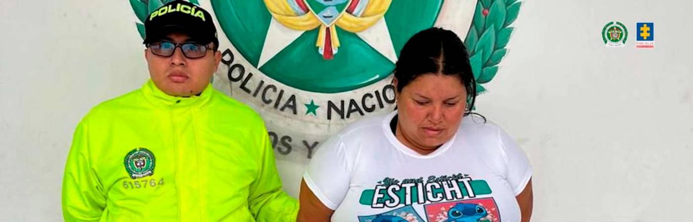 María Alejandra Brancho Sulbarán tras ser capturada por la Policía. /FOTO: CORTESÍA