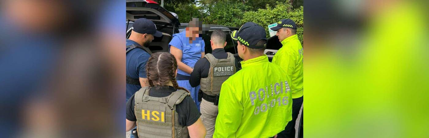 Este fue el momento de la captura en Estados Unidos. /FOTO: CORTESÍA