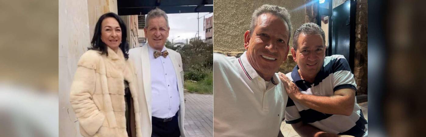 Izquierda: Olga Lucía Arcila y Darío Gómez. Derecha: Hernán y Wilson Gómez, dos de los hermanos que están en disputa con la excuñada. /FOTOS: TOMADA DE LA WEB E INSTAGRAM @hernangomezoficial