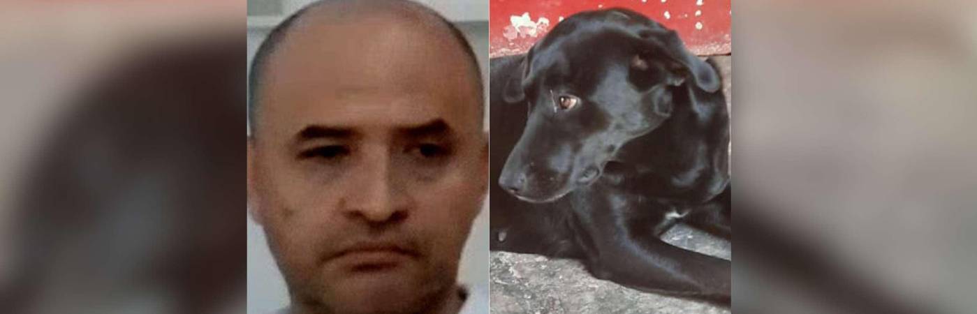 El médico veterinario Henry León Sánchez Sánchez y la perrita Alma. /FOTOS: CORTESÍA