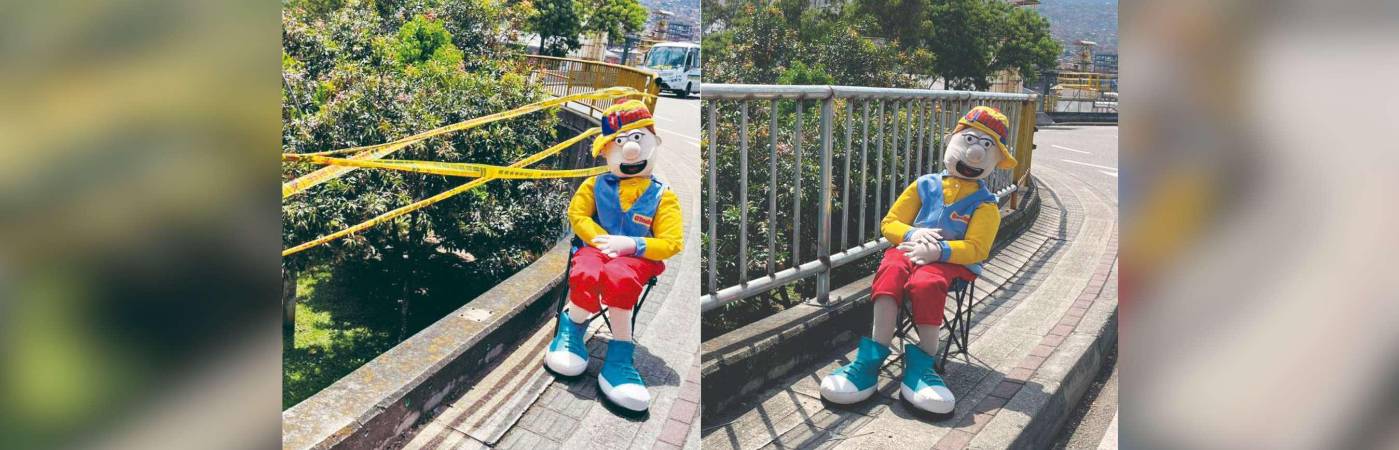 Izquierda: el daño en la glorieta de Solla, en Bello. Derecha: como quedó el lugar tras el arreglo. /FOTOS: SINDY VALLE