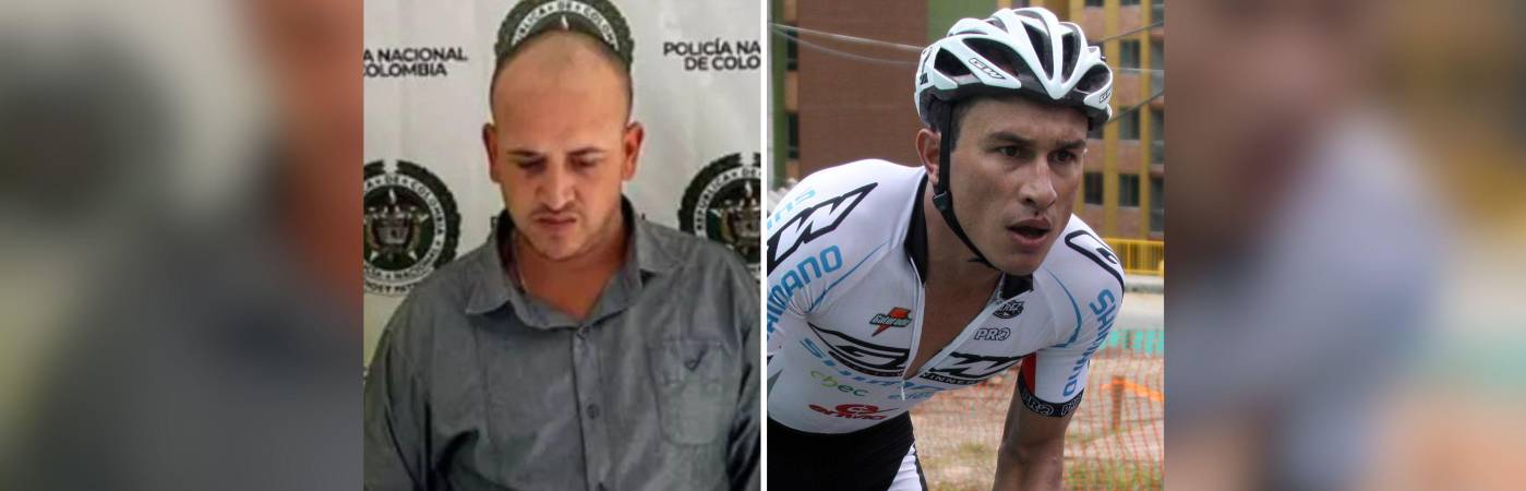 Edison Arley Posada Posada (izq.) fue hallado responsable del crimen del ciclista antioqueño Marlon Pérez (der.) ocurrido en 2024. FOTO: FISCALÍA Y ARCHIVO EL COLOMBIANO