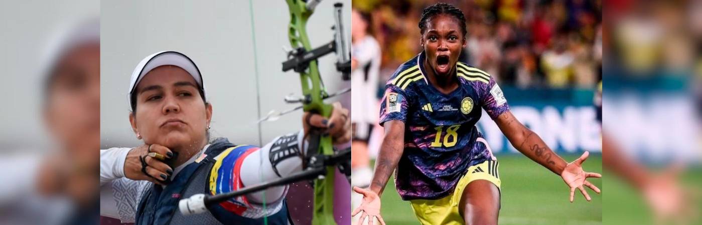 La arquera Ana María Rendón y la futbolista Linda Caicedo. /FOTOS: OLYMPICS.COM E INSTAGRAM @linda__caicedo11
