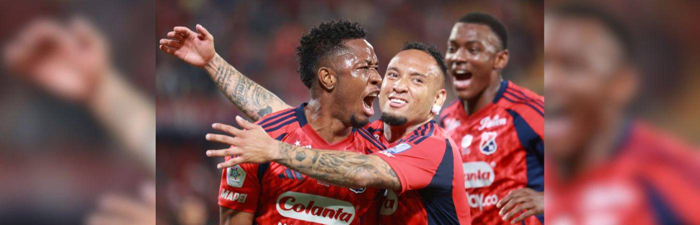 Alexis Serna fue el gran protagonista del DIM ante América con sus dos anotaciones. / FOTO: MANUEL SALDARRIAGA