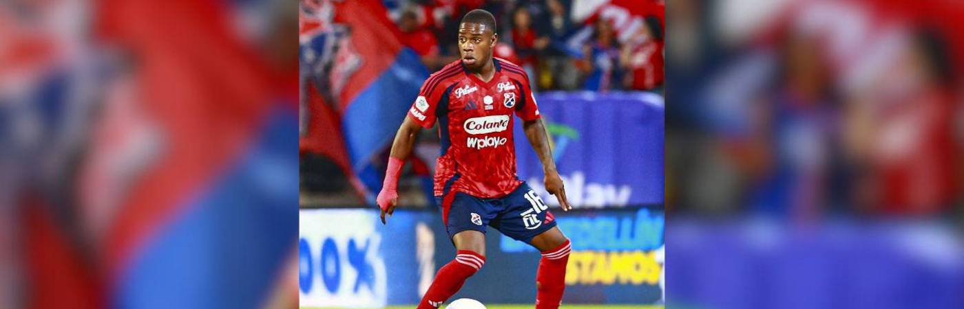 Halam Loboa, de 19 años y nacido en Guachené (Cauca), venía destacándose en el grupo principal de Independiente Medellín. / FOTO: MANUEL SALDARRIAGA