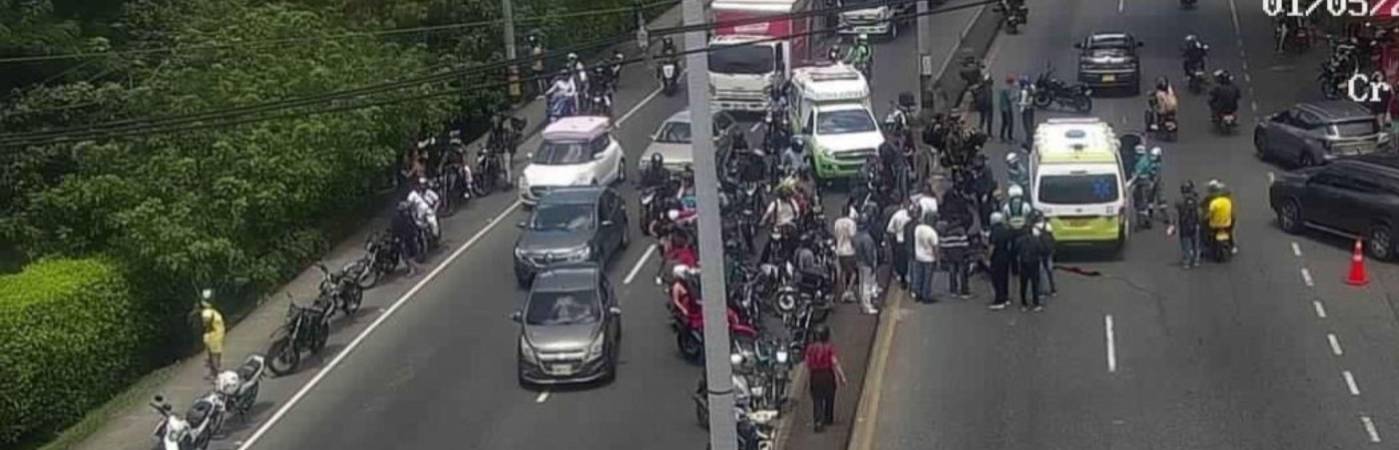El accidente más reciente ocurrió en la autopista Norte, a la altura de Zenú, y cobró la vida de un motociclista. FOTO: CORTESÍA